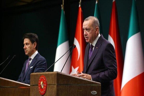 رئیس جمهور ترکیه با نخست وزیر ایتالیا تبادل نظر کرد