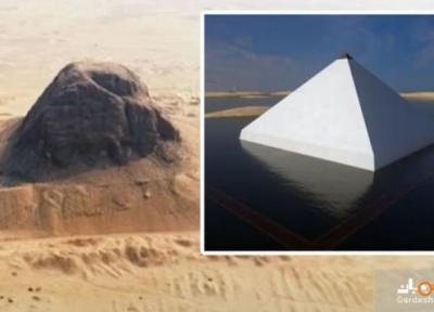 برملا شدن راز هرم شناور مصر در صحرای فیوم