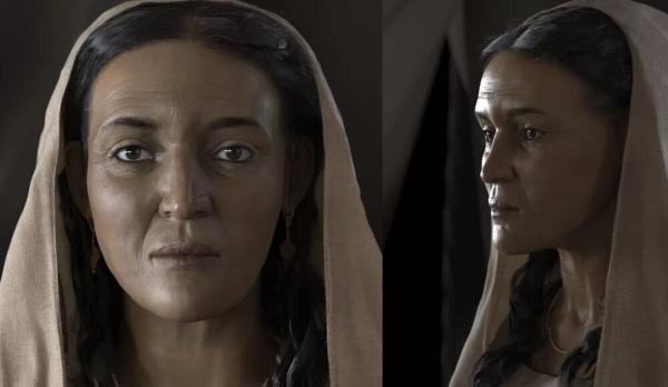 چهره و پوشش یک زن در عربستان 2000 هزار سال پیش