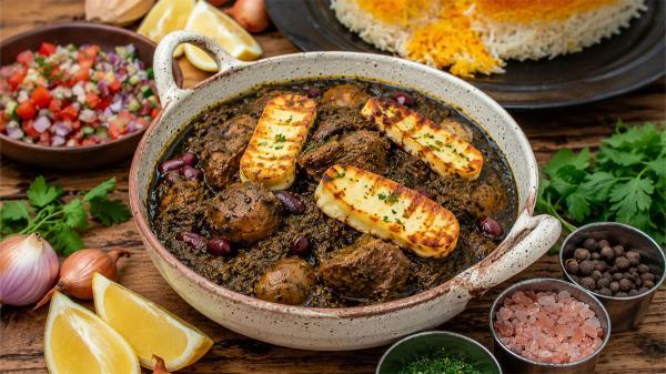 طرز تهیه قورمه سبزی با پنیر کبابی؛ تجربه ای نو از محبوب ترین خورشت ایرانی